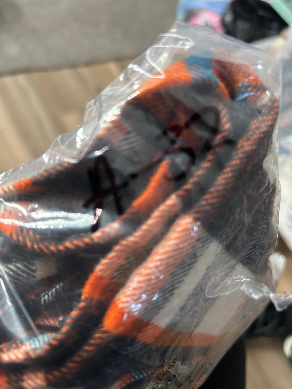 Patagonia Organic Cotton Plaid Shirt - Orange, Blue, and Gray Size Large - Picture 12 of 12